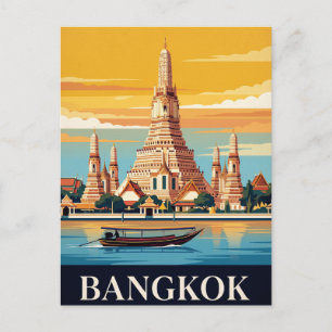 Vintage-Reisepostkarte Bangkok Postkarte