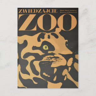 Vintage-Reisepostkarte Besuch im Zoo Postkarte