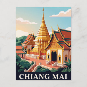 Vintage-Reisepostkarte CHIANG MAI Postkarte