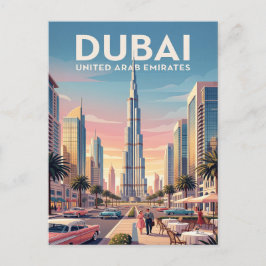Vintage-Reisepostkarte | Dubai Postkarte
