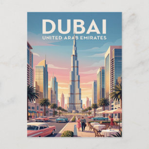 Vintage-Reisepostkarte Dubai Postkarte