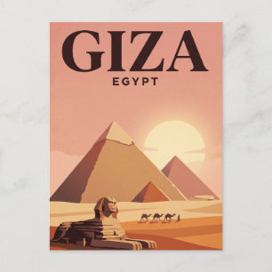 Vintage-Reisepostkarte   Giza, Ägypten Postkarte