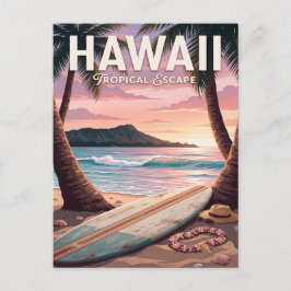 Vintage-Reisepostkarte | Hawaii Postkarte