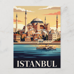 Vintage-Reisepostkarte Istanbul Postkarte