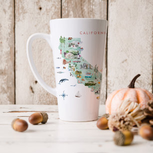 Vintage-Reisepostkarte   Kalifornien Latte-Mug Milchtasse
