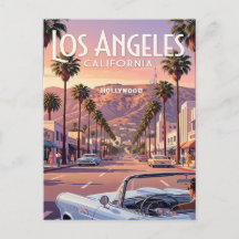 Vintage-Reisepostkarte | Los Angeles