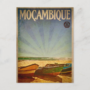 Vintage-Reisepostkarte Mosambik Postkarte