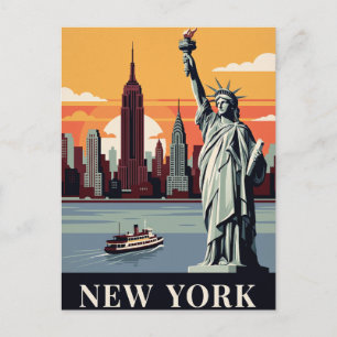 Vintage-Reisepostkarte New York Postkarte