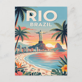 Vintage-Reisepostkarte | Rio Brasilien Postkarte