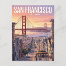 Vintage-Reisepostkarte | San Francisco