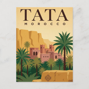 Vintage-Reisepostkarte Tata Marokko Sahara Postkarte