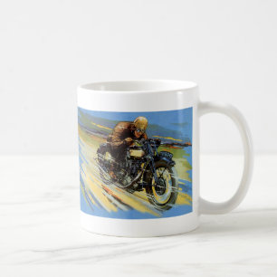 Vintage Reiseverkehr, Racing Motorrad Tasse