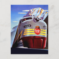 Vintage-Reisewerbeposter für Kanada Postkarte
