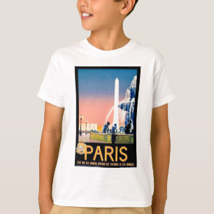 Vintage Reisewerbung in Paris T-Shirt