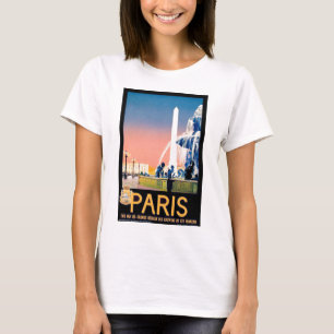 Vintage Reisewerbung in Paris T-Shirt