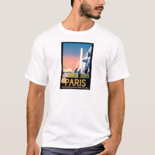 Vintage Reisewerbung in Paris T-Shirt