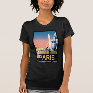 Vintage Reisewerbung in Paris T-Shirt