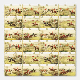 Vintage Reiter und Jagd auf Hunde Tapete