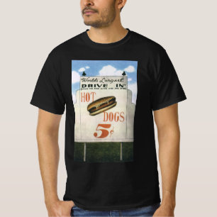 Vintage Reklametafeln, weltweit größter Antrieb in T-Shirt