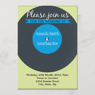 Vintage Rekordhochzeits-Einladung Einladung