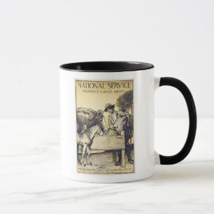 Vintage-Rekrutierung der Women's Land Army des Nat Tasse