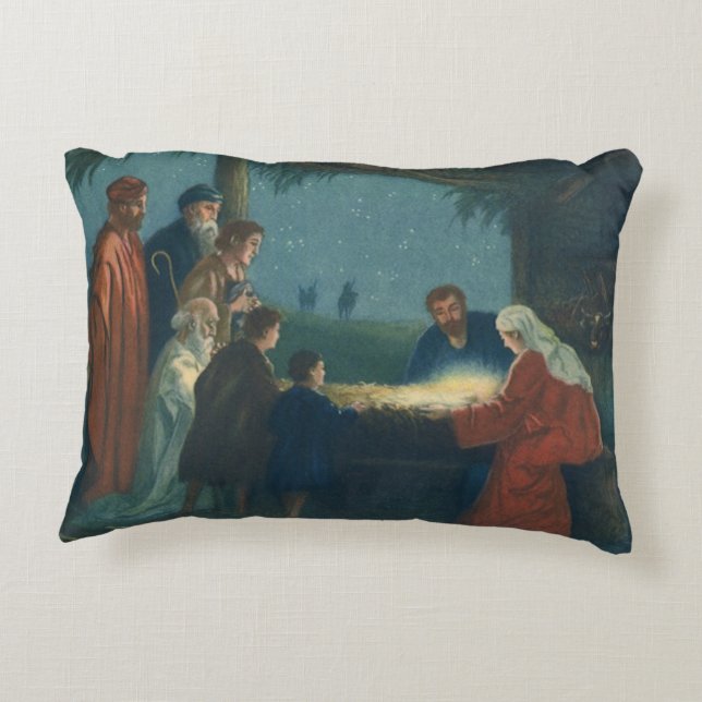 Vintage Religion, Bewunderung der Hirten Dekokissen (Rückseite)