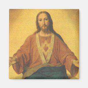 Vintage Religion, heiliges Herz Jesu Christi Magnet