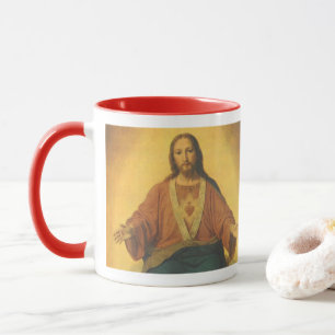 Vintage Religion, heiliges Herz Jesu Christi Tasse