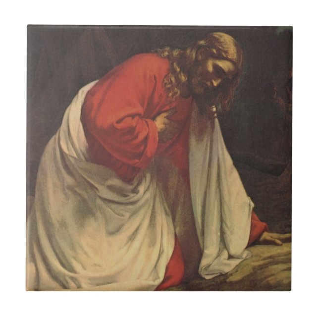 Vintage Religion Jesus Christlicher Garten von Get Fliese (Vorderseite)