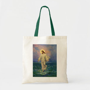 Vintage Religion, Jesus Christus geht auf dem Wass Tragetasche