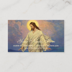 Vintage Religion, Jesus Christus geht auf dem Wass Visitenkarte