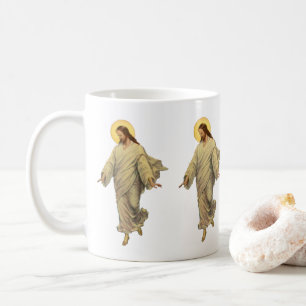 Vintage Religion, Jesus Christus läuft auf dem Was Kaffeetasse