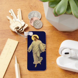 Vintage Religion, Jesus Christus läuft auf dem Was Schlüsselanhänger