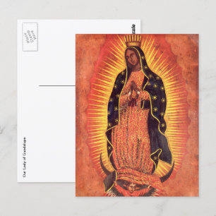 Vintage Religion Jungfrau Maria Unsere Liebe Frau Postkarte