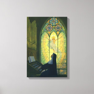 Vintage Religion, Nonnen Kirchenorgan Leinwanddruck