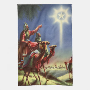 Vintage Religion, Weise Männer mit dem Stern von B Geschirrtuch