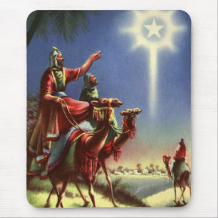 Vintage Religion, Weise Männer mit dem Stern von B Mousepad