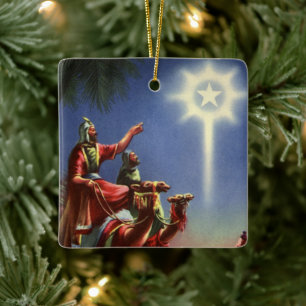 Vintage Religion, Weiße Männer mit Stern von Bethl Keramikornament