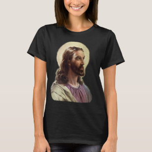 Vintage religiös, Jesus-Christus-Porträt mit Heili T-Shirt