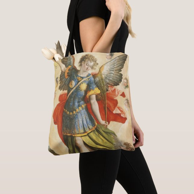 Vintage religiös, Sankt Michael besiegt Luzifer (Von Nahem)