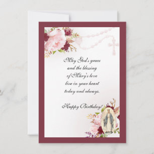 Vintage religiöse Geburtstagsfeier Jungfrau Mary H Karte