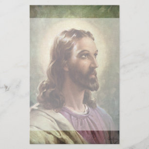 Vintage Religiöse, Jesus Christus Portrait mit Ha Briefpapier