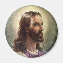 Vintage Religiöse, Jesus Christus Portrait mit Hal Magnet