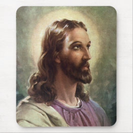 Vintage Religiöse, Jesus Christus Portrait mit Hal Mousepad