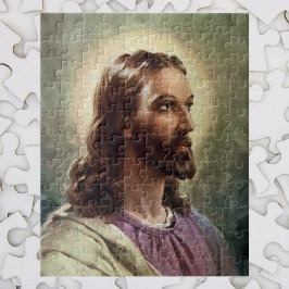 Vintage Religiöse, Jesus Christus Portrait mit Hal Puzzle