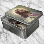 Vintage Religiöse, Jesus Christus Portrait mit Hal Puzzle<br><div class="desc">Vintage Illustration Religiositätsprofilgestaltung mit Jesus Christus. Leiter Christi. Dieses friedliche Design zeigt einen jungen religiösen Mann,  Jesus,  hat einen Bart und trägt ein heiliges Gewand,  sein Kopf ist von einer Aura umgeben,  einem leuchtenden Halo.</div>