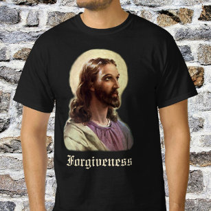 Vintage Religiöse, Jesus Christus Portrait mit Hal T-Shirt