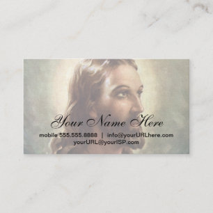 Vintage Religiöse, Jesus Christus Portrait mit Hal Visitenkarte