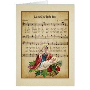 Vintage religiöse Jungfrau Mary Jesus Music