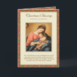 Vintage religiöse Jungfrau Mary Jesus Scripture Feiertagskarte<br><div class="desc">Mit einem wunderschönen traditionellen religiösen Bild der Jungfrau Maria und Jesus von Giovanni Battista Salvi da Sassoferrato. Unten sehen Sie eine Schrift Verse. Alle Texte und Schriftart können geändert werden.</div>